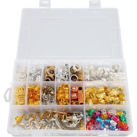 Nouveaux accessoires pour perruques, dreadlocks africaines, anneaux pour extensions de cheveux, pendentifs ketel, petits serpents, croissants de lune, ressorts, perles imitation bois, ensemble en alli (1/5)