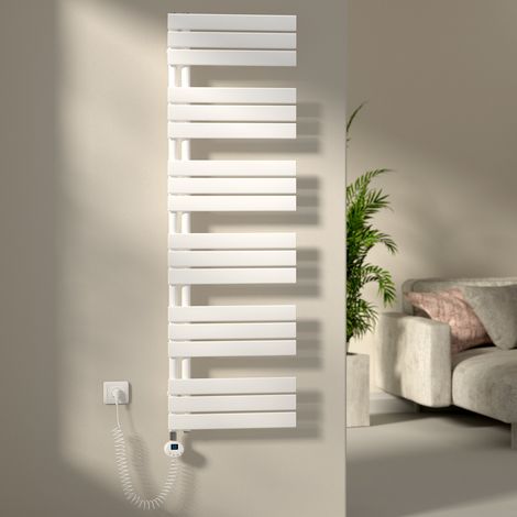 S'Afielina – Sèche-serviette électrique 1000W – Thermostat à commande électrique – Acier haute conductivité – Dimensions 159.9x50 cm – Blanc - 1000Watts