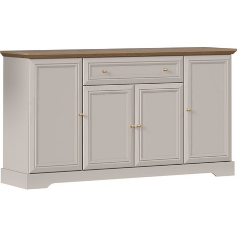 Buffet 4 ante 1 cassetto Dulci cashmere e marrone 91,5cm