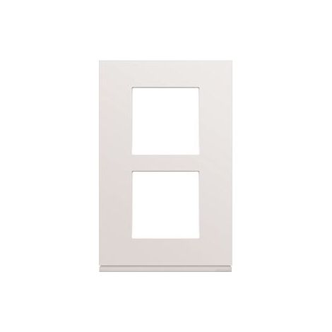 Plaque Gallery plastique Verticales Entraxe 57 mm - 2 postes - Blanc pure - WXP0022