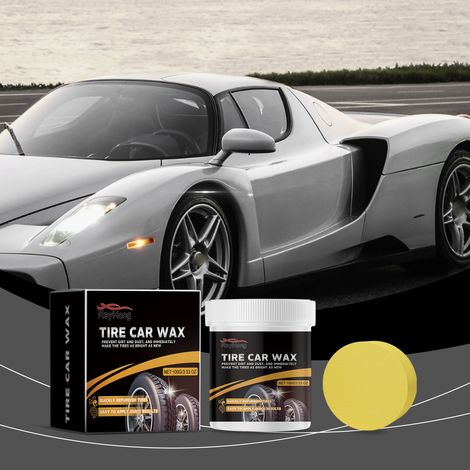 Car tire retreading compound, daily cleaning, maintenance, retreading, and polishing cleaner for car tires -- 100g1 + sponge1 -- BIEMMEDUE (1/5)