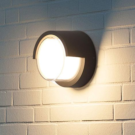 Applique Murale Extérieure LED - 12 W - IP65 - Aluminium Anthracite - Éclairage Cour Jardin Terrasse Patio - 1 Pièce (1/5)