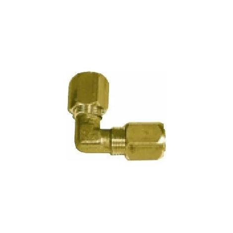 Accessoire asservissement à gaz CO2 - Souchier - Raccord olive coudé 90° laiton