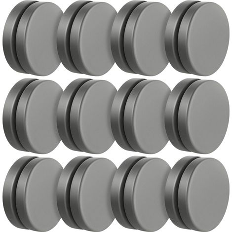 Lot de 12 Paires de Poids de Rideau de Douche magnétiques imperméables - Aimants Ronds sans Couture pour intérieur et Salle de Bain (Gris, 12 Paires) (1/5)