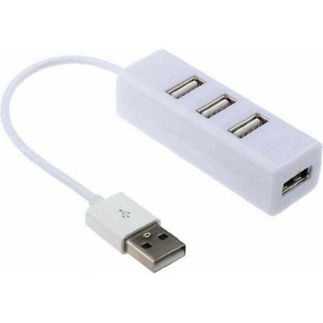 USB Hub USB 2.0 4 en 1 multiport Hub de Charge Connexion Carte Adaptateur Lecteur Hub USB 1pc Blanc