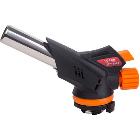 Briquet torche à gaz, pistolet-flamme à ignition soufflée pour cuisine, barbecue et usage domestique, tête de chalumeau rechargeable, outil de cuisson pratique (1/5)