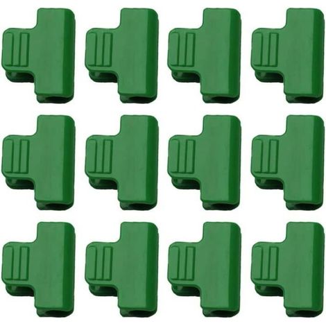 12 clips pour serre, ,Clips pour film plastique, Clips pour filet d\'ombrage pour serres, Fournitures de jardinage,12PCS,Vert (1/4)