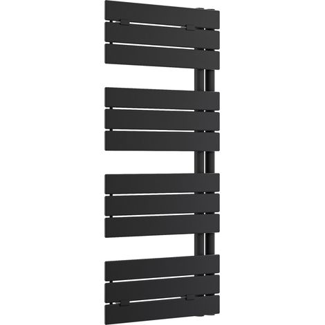 Signature Newport Straight Designer Heated Towel Rail 1130mm H x 500mm W - Matt Black