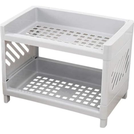 Étagère À Épices Mini Étagère De Rangement De Cuisine Organisateur D' Articles Divers D' Assaisonnement À Double Couche Pour[Z2544] (1/4)