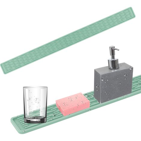Tapis Egouttoir Tapis de Robinet en Silicone Tapis Evier Cuisine pour Eclaboussure Drainage Séchage et Protection évier Tapis (1/4)