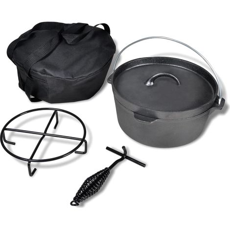 Dutch Oven 4.2 L including Accessories vidaXL