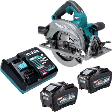 Scie circulaire sans fil Makita HS 003 GT201 40 V max. 190 mm sans balais + 2 batteries 5,0 Ah + chargeur (1/5)