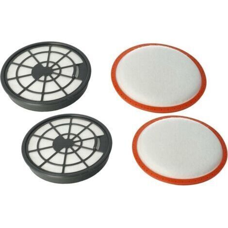 Juego de 4 filtros de repuesto para aspiradoras Dirt Devil 2620001 y 2620002: filtro de escape y filtro de protección del motor. (1/4)