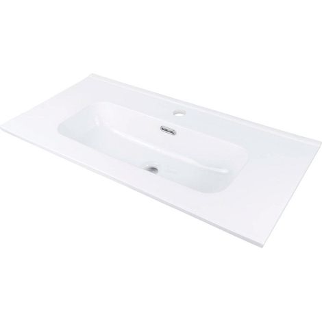 Deante Einbau-Spülbecken Keramik Weiß 80 cm