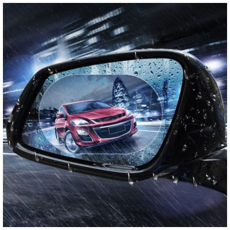 RAINPROOF FILM : Pack de 2 Films de Protection pour Rétroviseur Anti-Pluie et Anti-Buée (95-135 mm) (1/5)