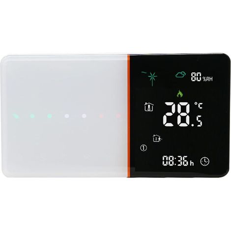 SABIR Thermostat de Chauffage électrique programmable Intelligent, rétroéclairage LCD, contrôle par Application vocale, Indice d'humidité du Temps d'affichage 16A (WiFi) (1/5)