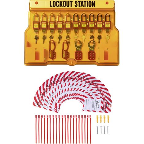 Sygonix SY-6872552 Verriegelung 562 mm Gelb Lockout Station 14 Hakenstellung (1/5)