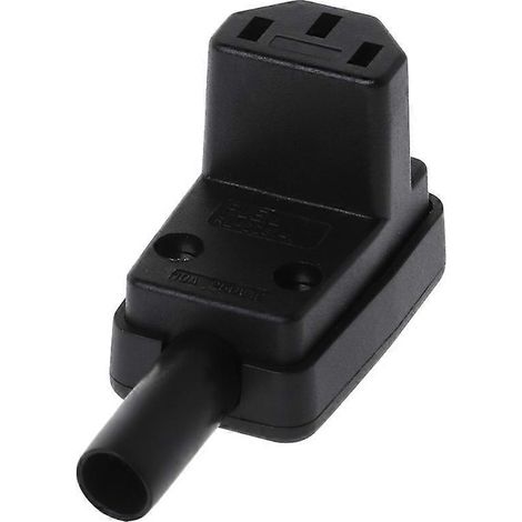 Connecteur de câble d'alimentation femelle IEC 320 coudé à 90° pour 10 A / 250 V CA (1/4)