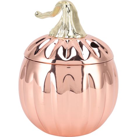 Verre à vin citrouille en acier inoxydable rose doré, forme citrouille. Mug simple, élégant et pratique avec couvercle pour bar à domicile. (1/5)
