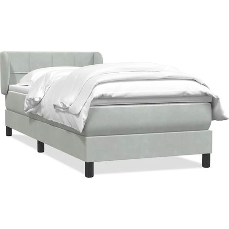 Maison Exclusive - Boxspringbett mit Matratze Hellgrau 80x220 cm