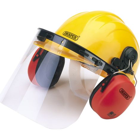 Draper 69933 - Elmetto per proteggere l'udito e la vista, giallo