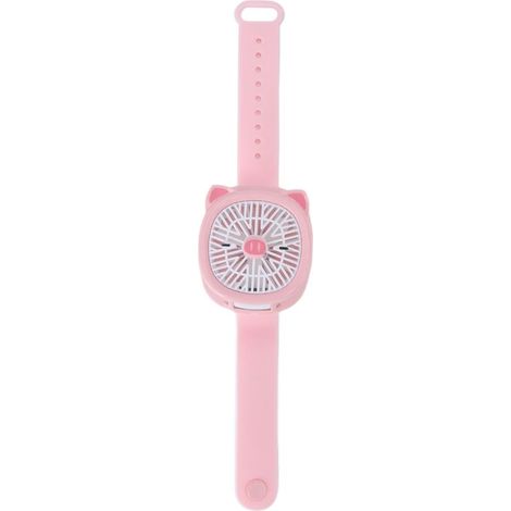 USB-wiederaufladbare Armbanduhr mit Kunststoffarmband, kabellose Mini-Uhr mit abnehmbarem Armband, ideal für Kinder und Outdoor-Aktivitäten (rosa Schwein). (1/2)