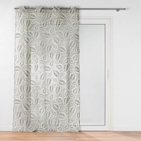 Panneau a oeillets 140 x 280 cm voile sable imprime alma Noir (1/3)