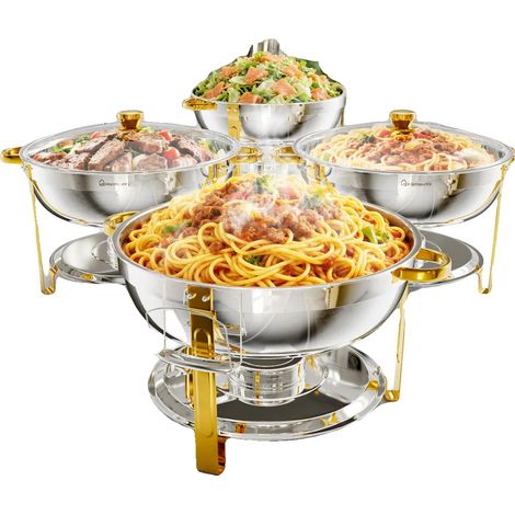 Chafing Dish, 8L Kapazität, hitzebeständiges Design, 4Pack (1/2)