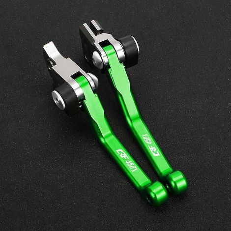 Aplicable a las manetas de freno y embrague plegables de aleación de aluminio para motocross HONDA CRF450X 2005-2018 Off-Road Pit Dirt Bike CRF 450X (logotipo verde) (1/5)
