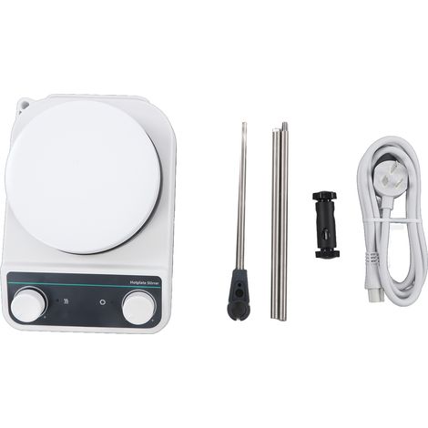 Agitateur magnétique 2L 200W 200 à 1500 tr/min, Mini mélangeur à plaque chauffante à chauffage rapide pour laboratoire (1/5)