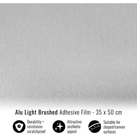 Pellicola Adesiva per Wrapping Alu Light Brushed - Dimensione: 35 X 50 CM