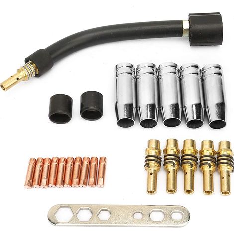Kit de 24 buses de contact, 0,8 mm, cuivre, pour torche Binzel 15AK, soudage MIG (1/5)