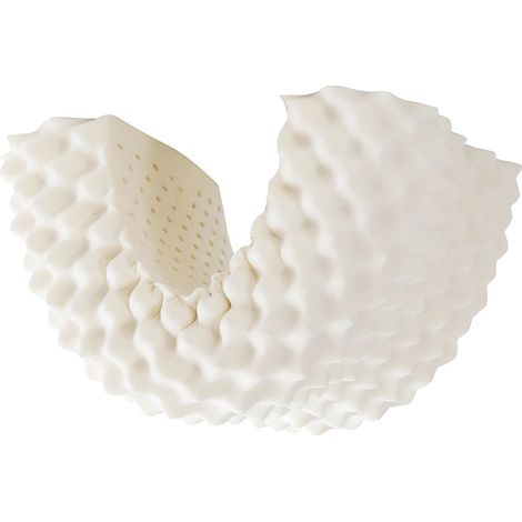 Oreiller de sommeil en latex avec protection cervicale, 35 cm x 55 cm, motif de dent de loup, idéal comme cadeau. (1/5)