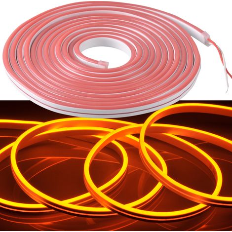 Ruban LED Néon flexible 24V 5m orange IP65 Polux déco (1/5)