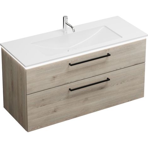 Burg Eqio Mineralguss-WT+WTU Melamin 636x1220x490mm aw/Eiche DFlanelle GR0234