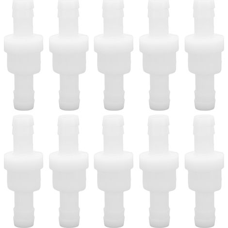 Valve de contrôle PE, pompe à Air d'aquarium à sens unique, anti-retour pour l'industrie chimique, blanc 10mm, 10 pièces (1/5)
