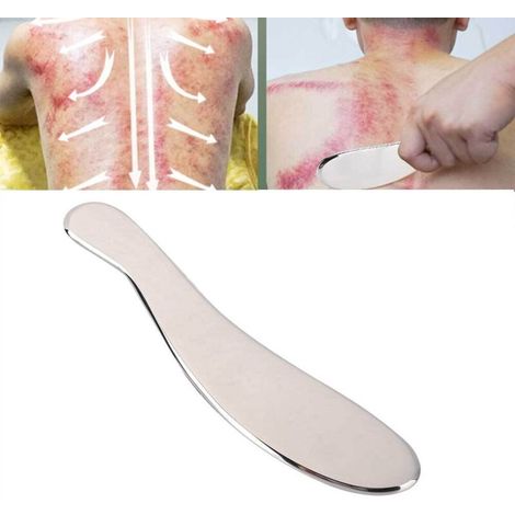 Plaque de Gua Sha en Acier Inoxydable pour Massage Facial et Détente Corporelle (1/5)