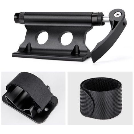 Supporto per forcella bicicletta, portabici per forcella anteriore in lega di alluminio e sgancio rapido per rimorchio o camion (set portapacchi nero) (1/5)