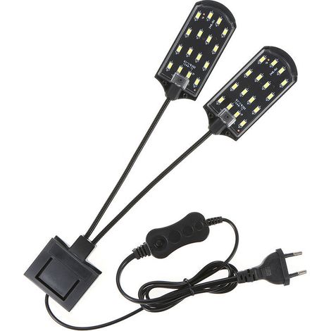 FOREHILL Ac220V 10W 36 LED Luce per acquario a doppia estremità, flessibile, bianca