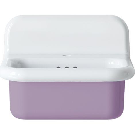 Lavabo rétro en céramique 50 cm - True Colors Lite - Arrondi - Violet Lavande (1/5)