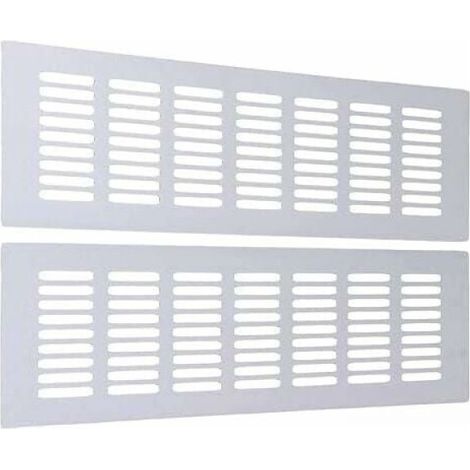 Rectangular ventilation grille for ideal ventilation. Rectangular ventilation grille 80 x 400mm 2 pcs [white]. (1/4)