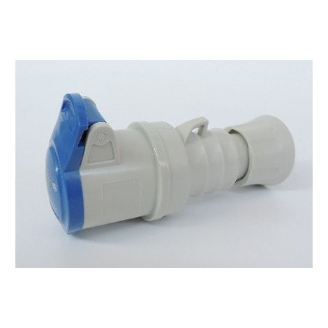 Gewiss – Prise mobile 2P+T 16A femelle bleu 230V – Clapet IK09 – IP44 – Pour environnements industriels – GW62004FH (1/6)
