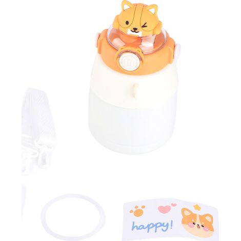 Gobelet isotherme à paille, grande capacité, en acier inoxydable, mignon et élégant, idéal pour les filles et les enfants en voyage ou en extérieur (950 ml). (1/5)