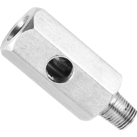 Raccord en T BSPT 1/8" vers adaptateur NPT pour capteur de pression d\'huile, en acier inoxydable, pour conduite d\'alimentation du turbocompresseur
