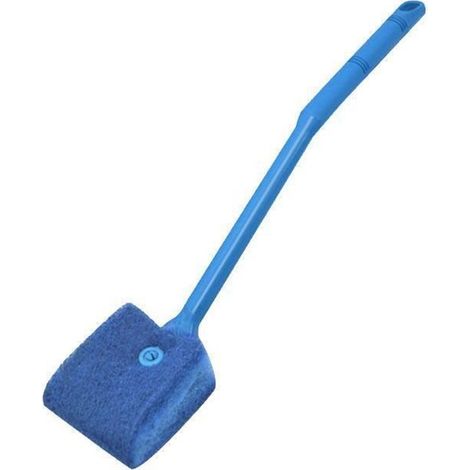Cepillo de limpieza para acuarios, Cepillo para acuarios, Limpiador de esponja de doble cara, Apto para acuarios de agua dulce y salada, Azul (1/5)