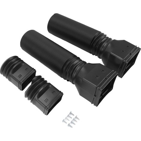 Rallonge de descente de gouttière flexible et universelle, extensible de 51 à 74 cm (20 à 29 pouces), noire. (1/5)