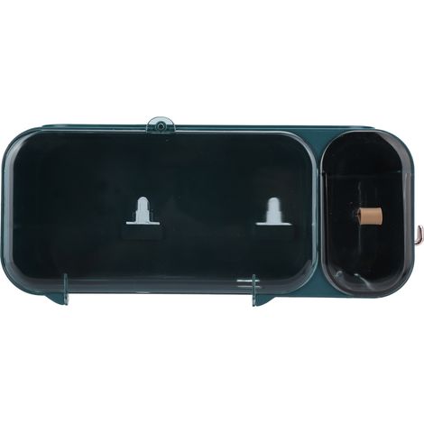 Wasserdichter, wandmontierter Toilettenpapierhalter, rechteckige grüne Toilettenpapier-Aufbewahrungsbox fürs Badezimmer (1/5)