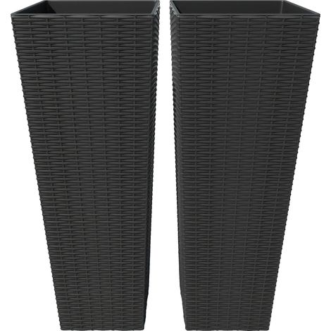Macetas, material resistente a la intemperie, sistema de drenaje eficiente, 32 pulgadas (1/2)