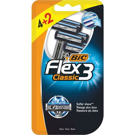 Cuchilla de Afeitar Bic Flex3 Classic/ 6 uds (1/2)