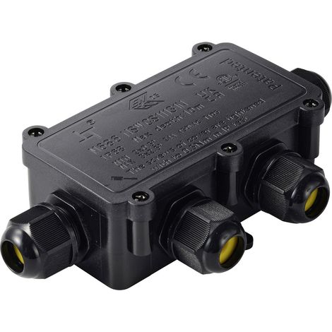 TRU COMPONENTS Abzeigdose IP68 wasserdicht, 4 Eingänge, 0,5 - 2,5 mm² TC-14745280 Schwarz TRU COMPO (1/5)